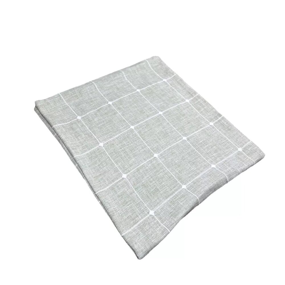 Custom Made Tablecloth Linen Runner Green & White Textile Fabric X- Long